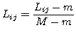 $\displaystyle L_{ij} = \frac{L_{ij} - m}{M - m}$
